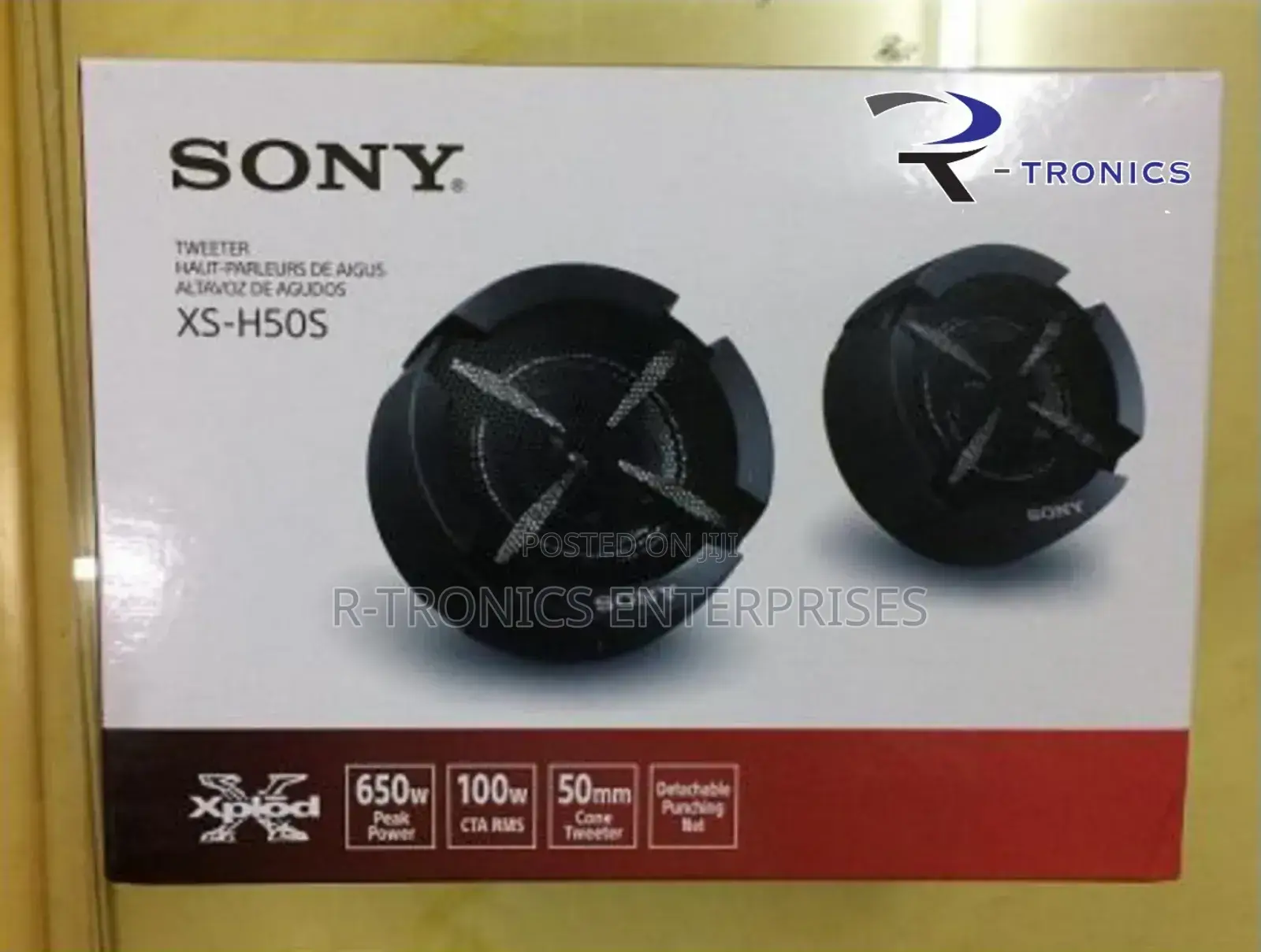 Sony Car Speaker Tweeter 5cm 3 Way XS-H50S (650watts)
