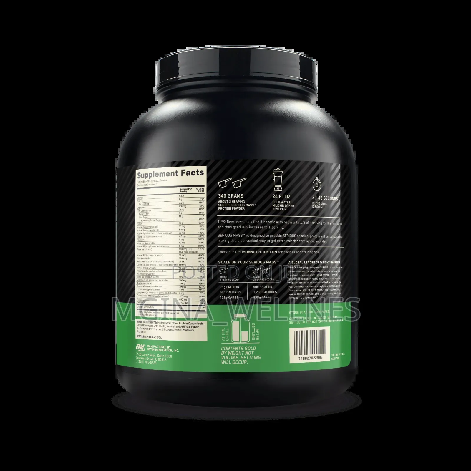 Optimum Nutrition Serious Mass 50g Protein Powder 2.7kgs
