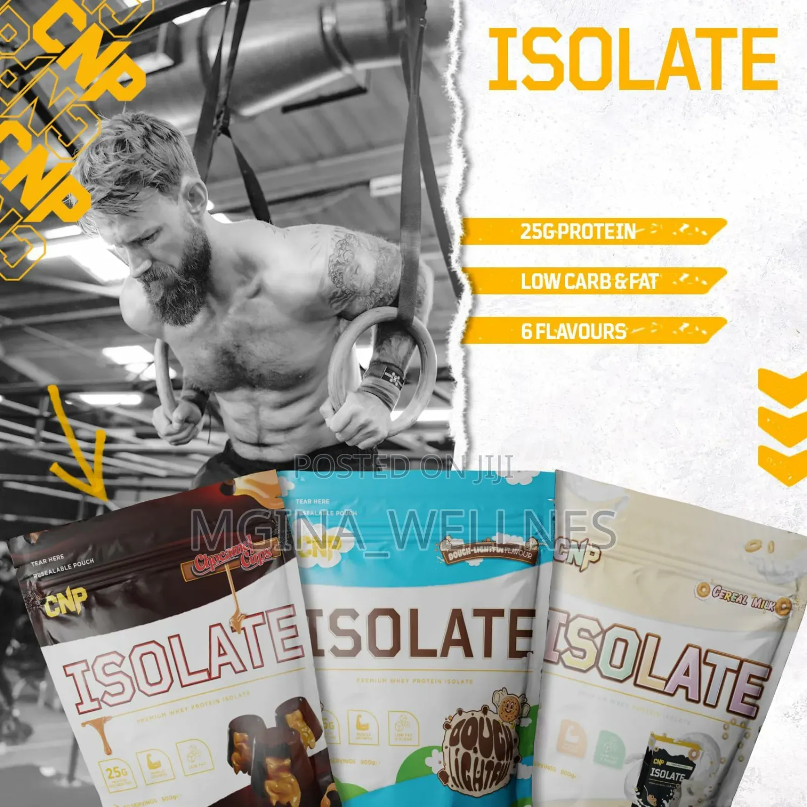 Premium Whey Protein Isolate, 25g Protein 30 Servings, 900kg