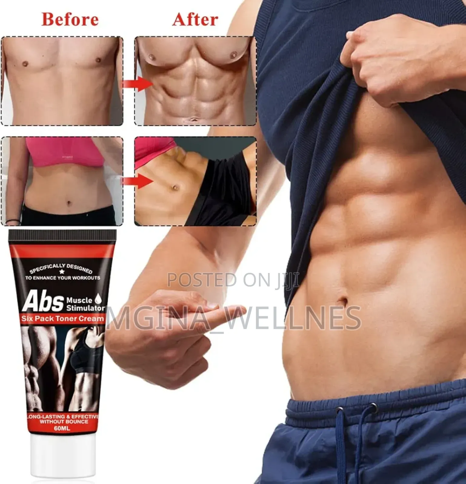 Abs Muscle Stimulator And Six Pack Toner Cream ( Sefudun)