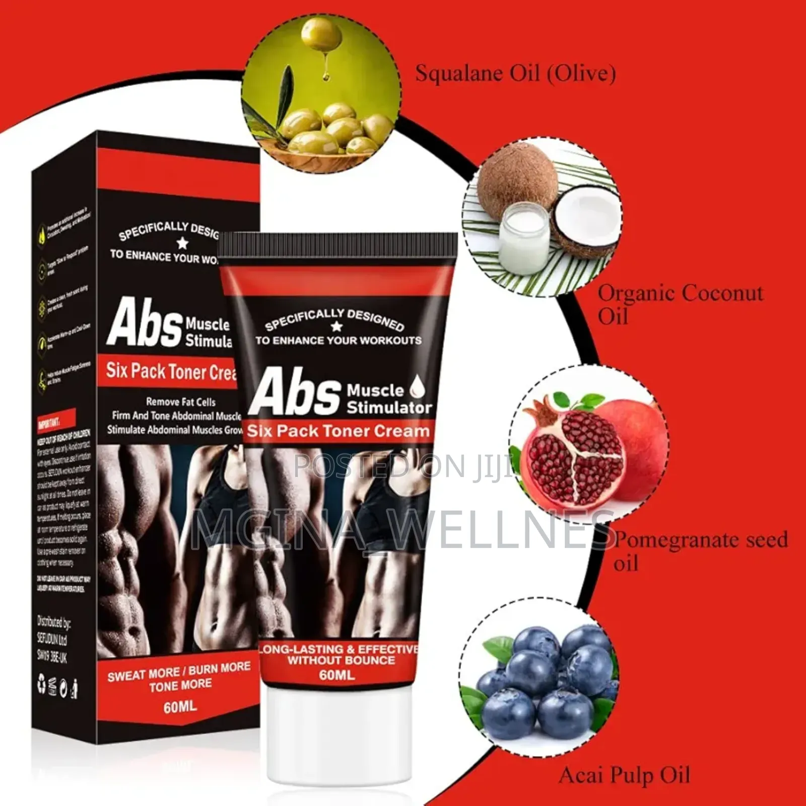 Abs Muscle Stimulator And Six Pack Toner Cream ( Sefudun)