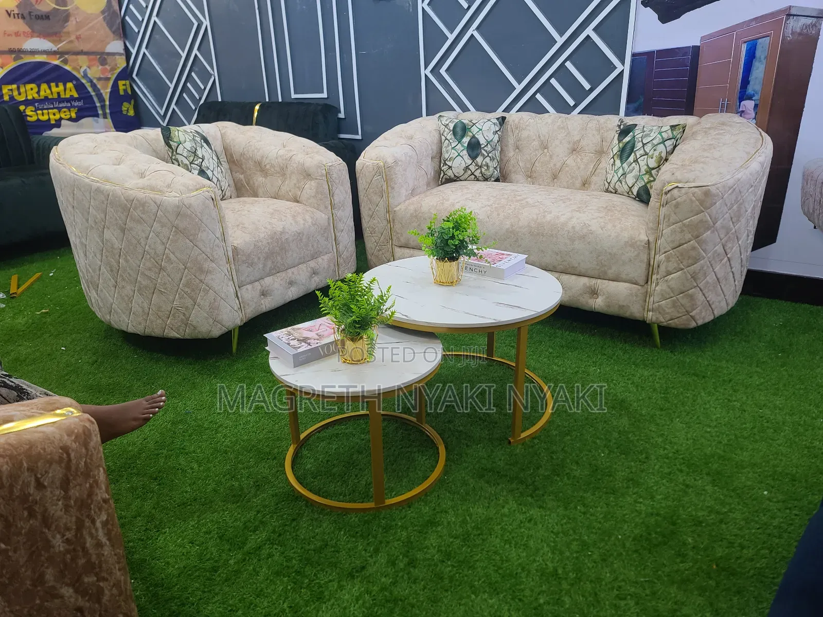 Set Sofa Spring Na Fiber 2:1 Na Coffe Table