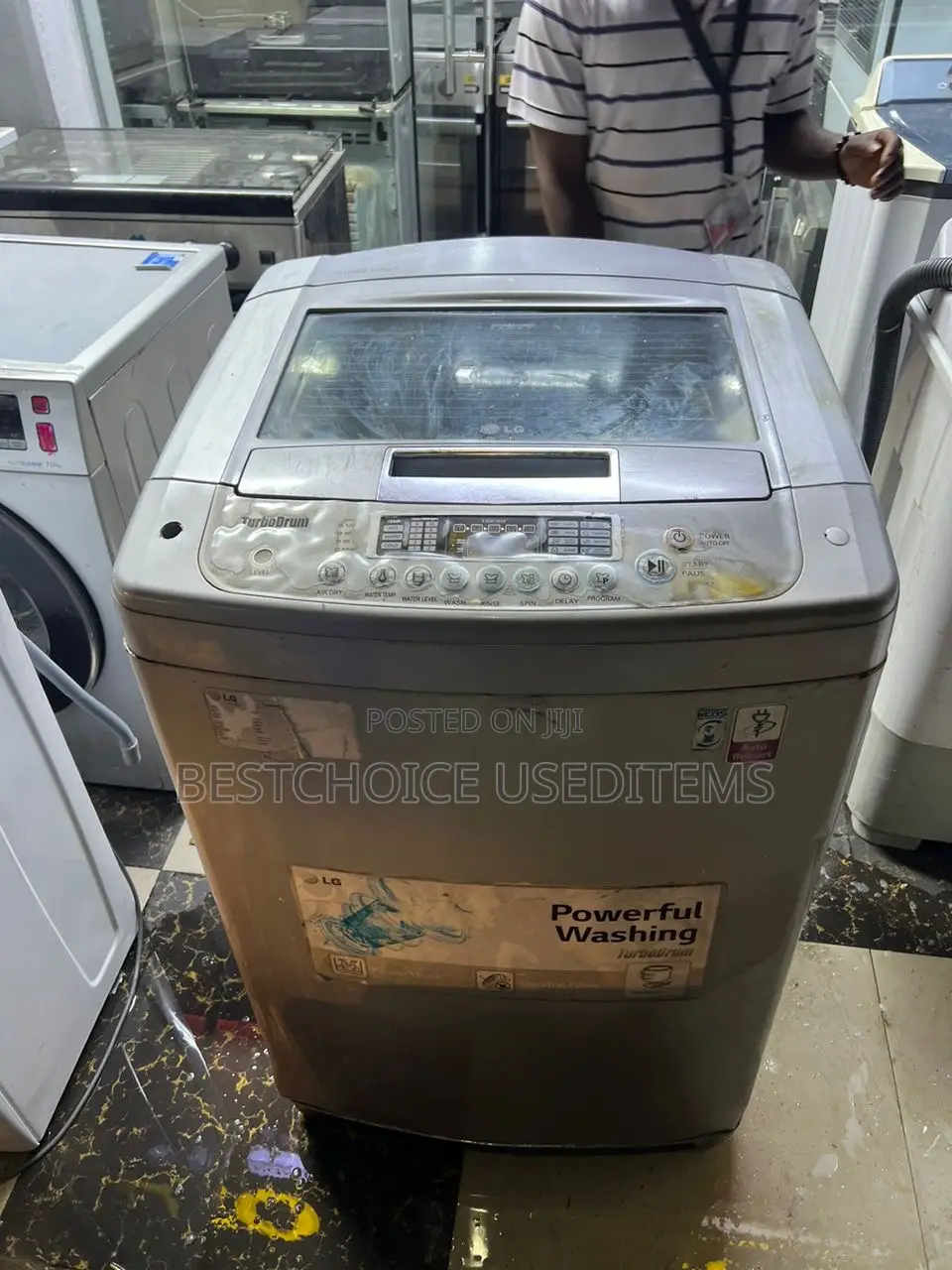LG Automatiic Washing Machine Kg 14 Inafua Na Kukausha Lal