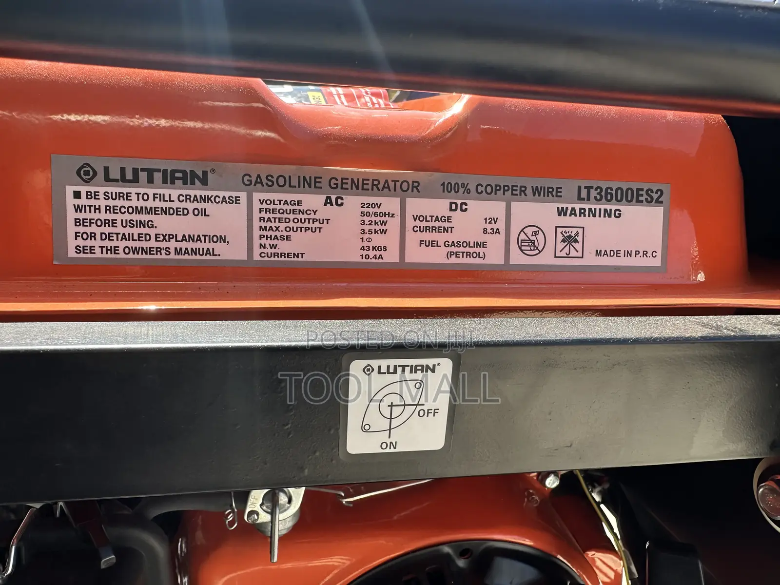Lutian Gasoline Generator LT3600ES2
