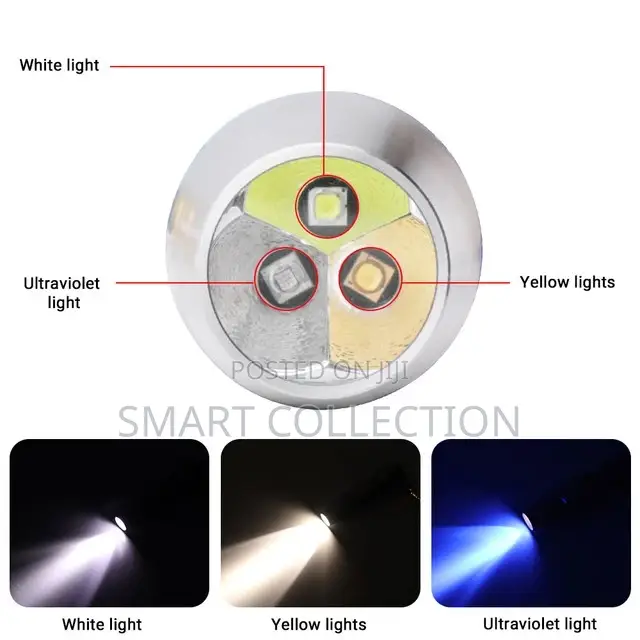 3 Lights Torch for Inspection of Gemstone and Banknotes