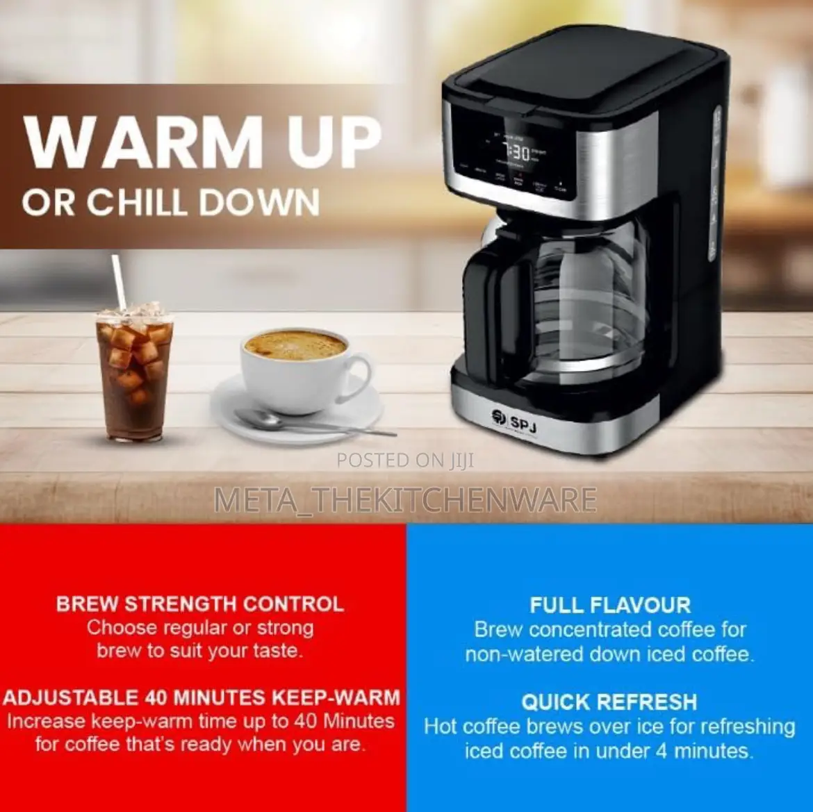 SPJ Coffee Maker Machine 2 in 1(Iced and Hot Coffee)