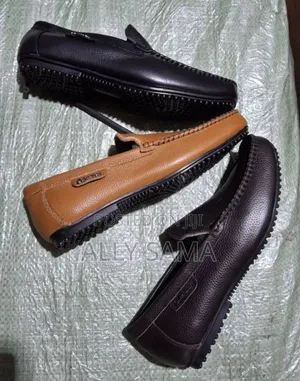 Mens Loafers Calvin Klein Black Material Leather