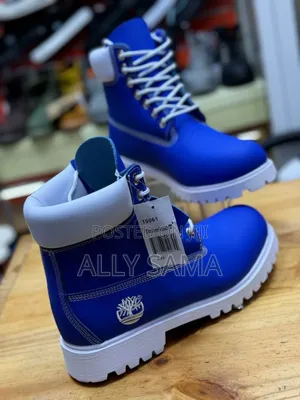 Mens Timberland Boots Blue White