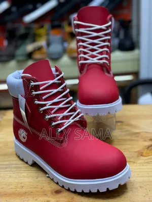 Mens Timberland Boots Red White