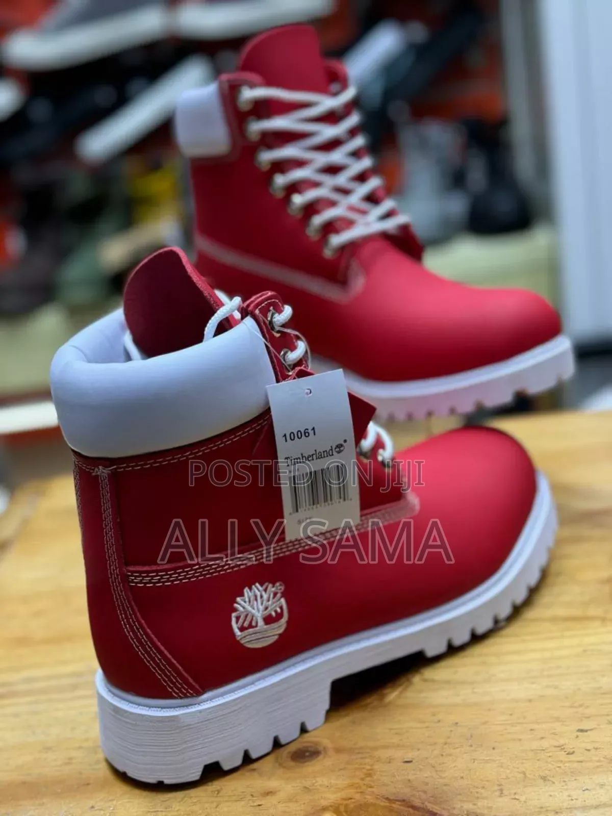 Mens Timberland Boots Red White