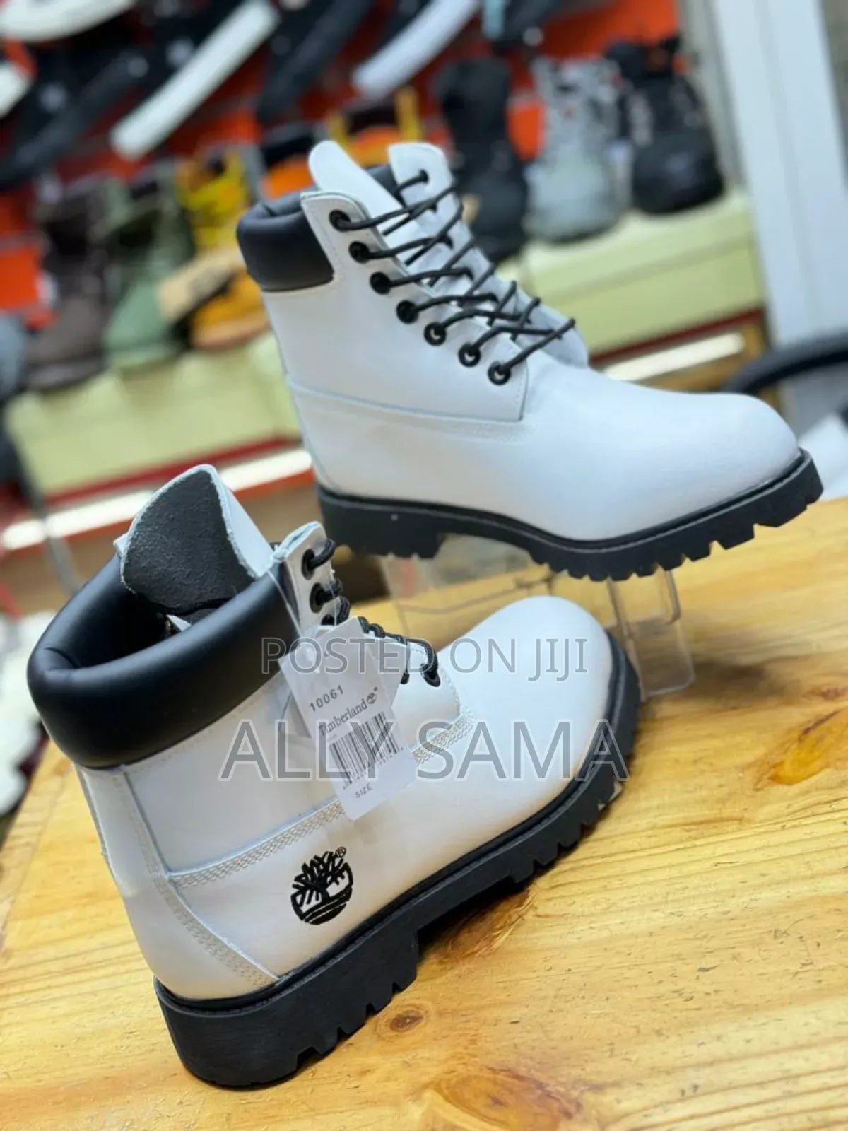 Mens Timberland Boots White Black