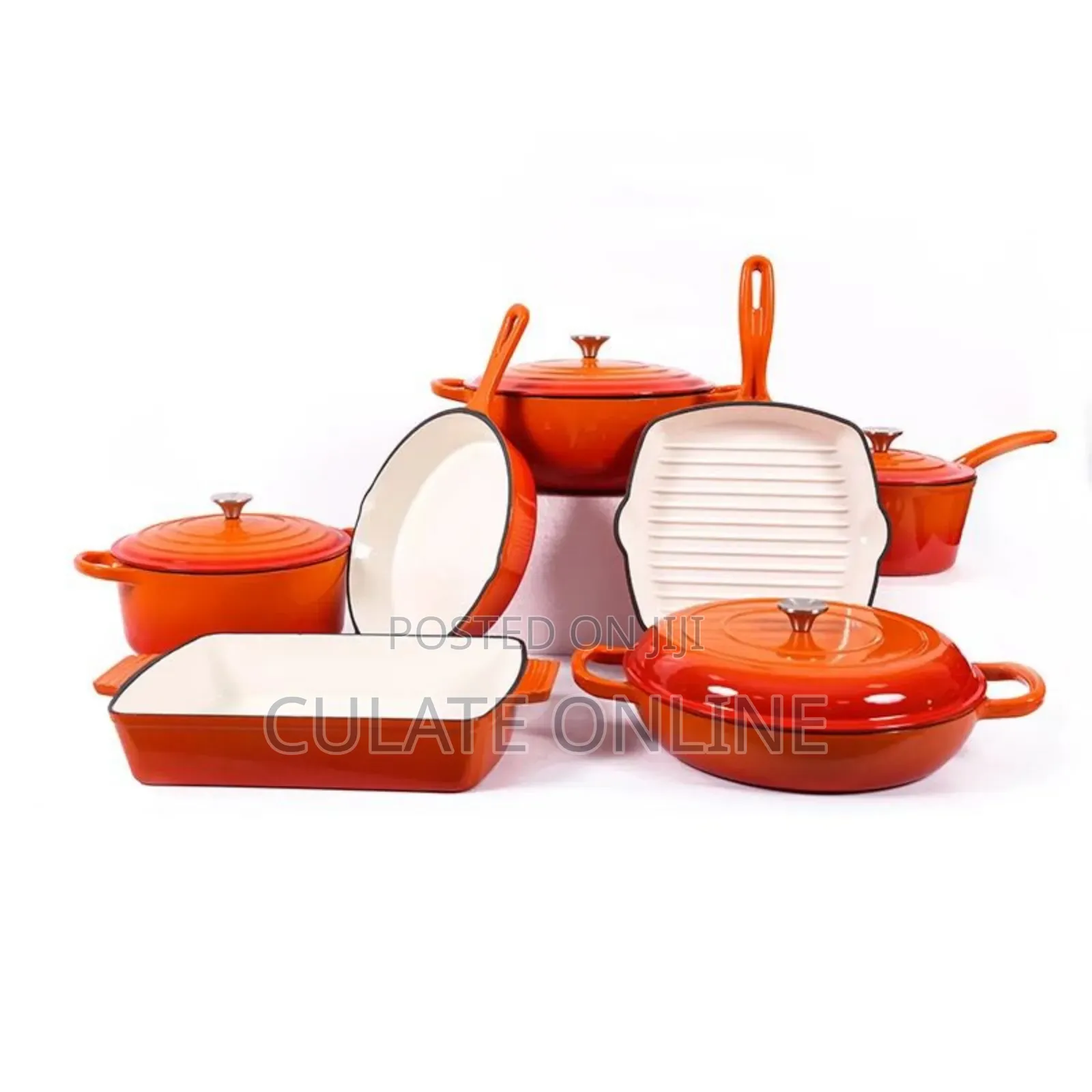 7pcs Cast Iron Non-Stick Cookware Set