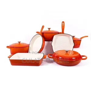 7pcs Cast Iron Non-Stick Cookware Set