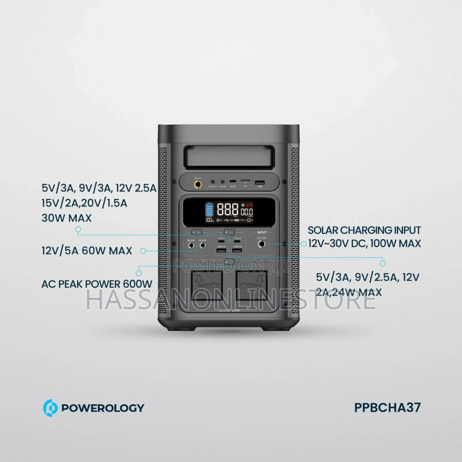 Powerology Portable Generator Integrated Hi-Fi Sound System