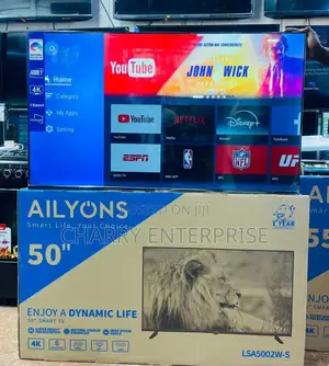 AILYONS Smart Frameless Tv With Bluetooth 50 Inch