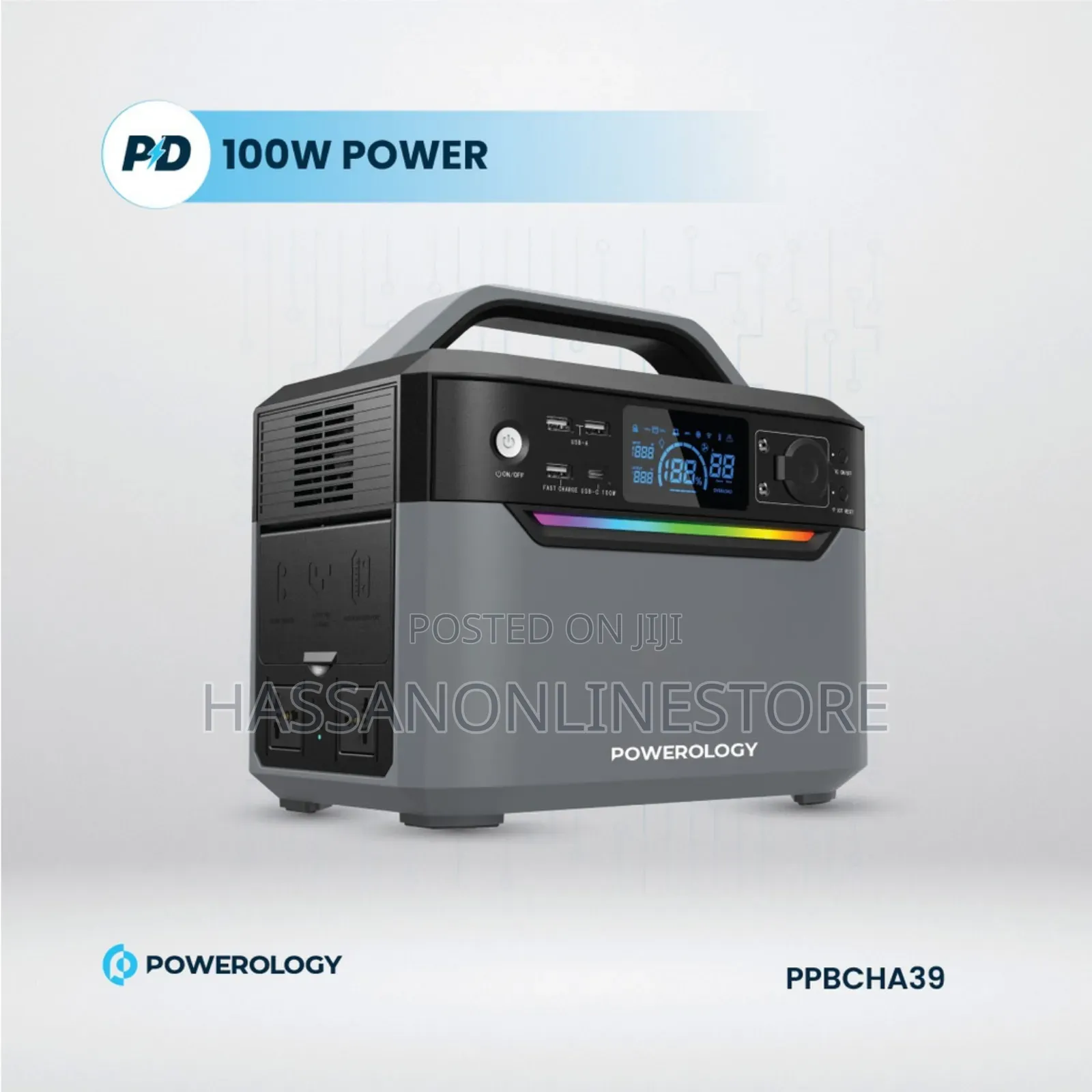 Powerology 120000mah Portable Power Generator 600W