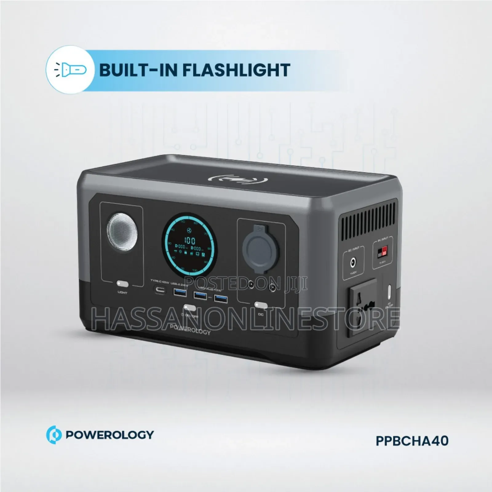 Powerology Portable Power Generator 76800mah 300W - Black