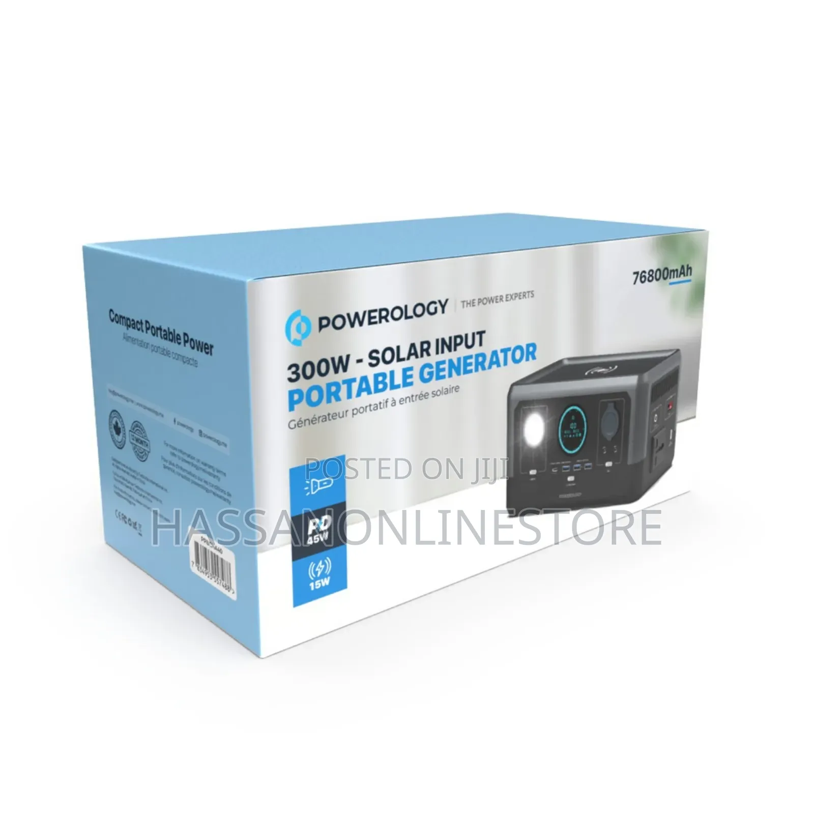 Powerology Portable Power Generator 76800mah 300W - Black