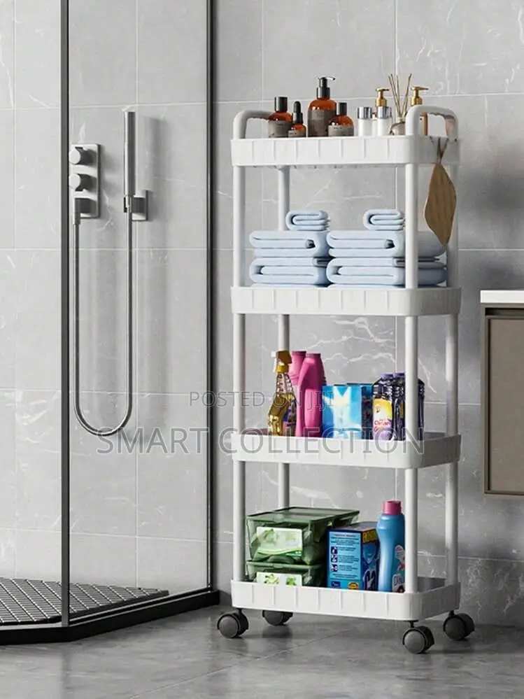4 Layers Multi-Scene Usage Rack With Trolley Rollers.