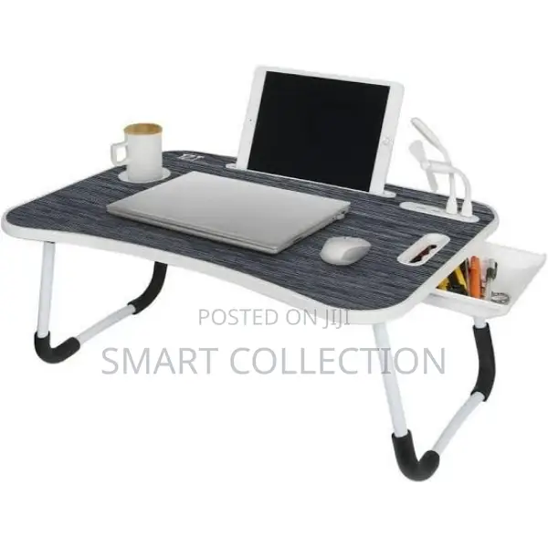 Foldable Laptop Table With USB Ports for Fan, Light Etc