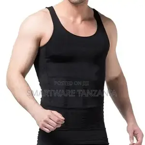 Tummy Control Men's Shapewear Shirt, Elastic Slim Vest