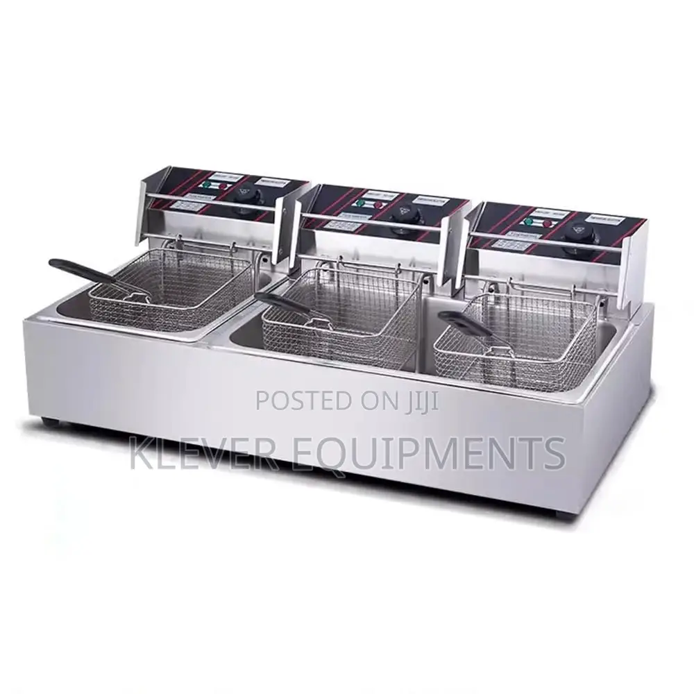 Triple Compartment Electric Deep Fryer