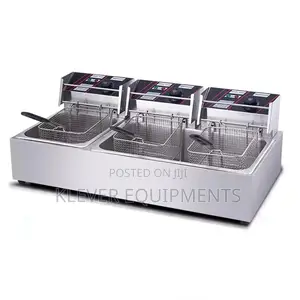 Triple Compartment Electric Deep Fryer