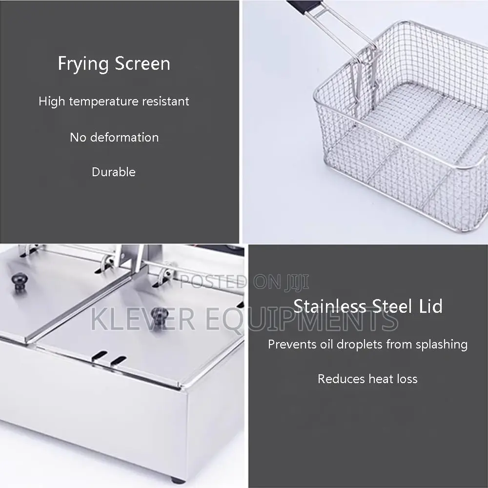 Triple Compartment Electric Deep Fryer