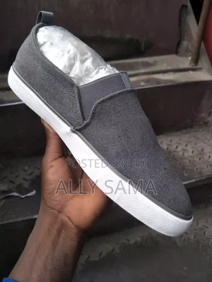 Mens Simple Respect Material Canvas Gray