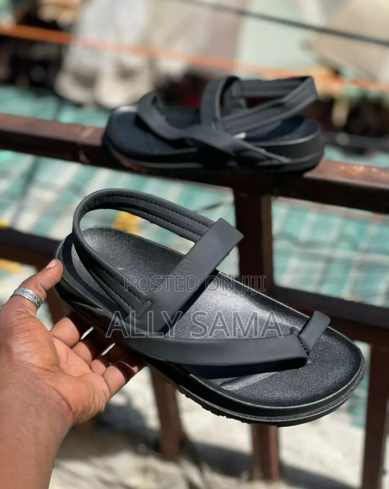 Open Shoes Black for Mens