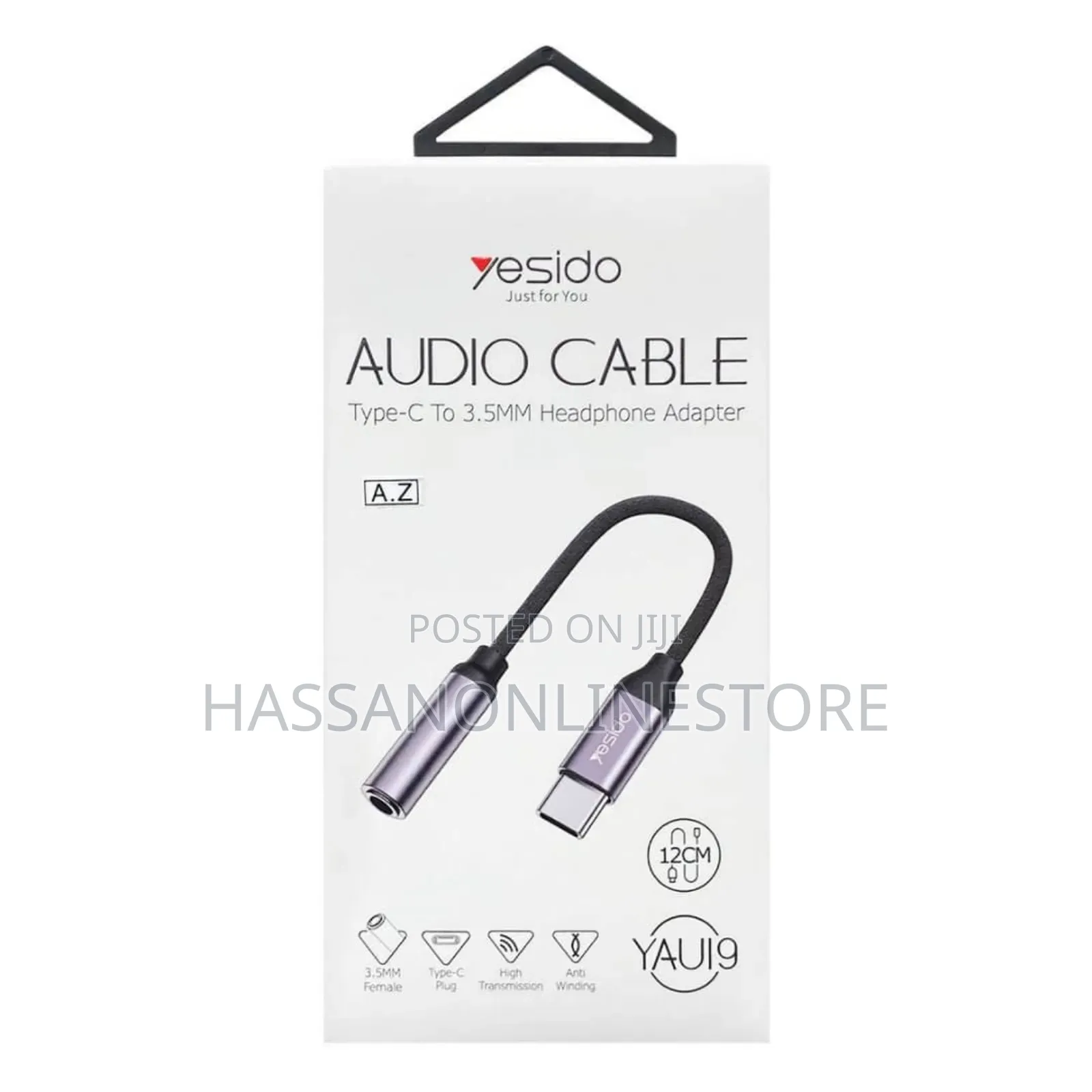 Yesido YAU19 Audio Cable Type-C to 3.5mm Headphone Adapter