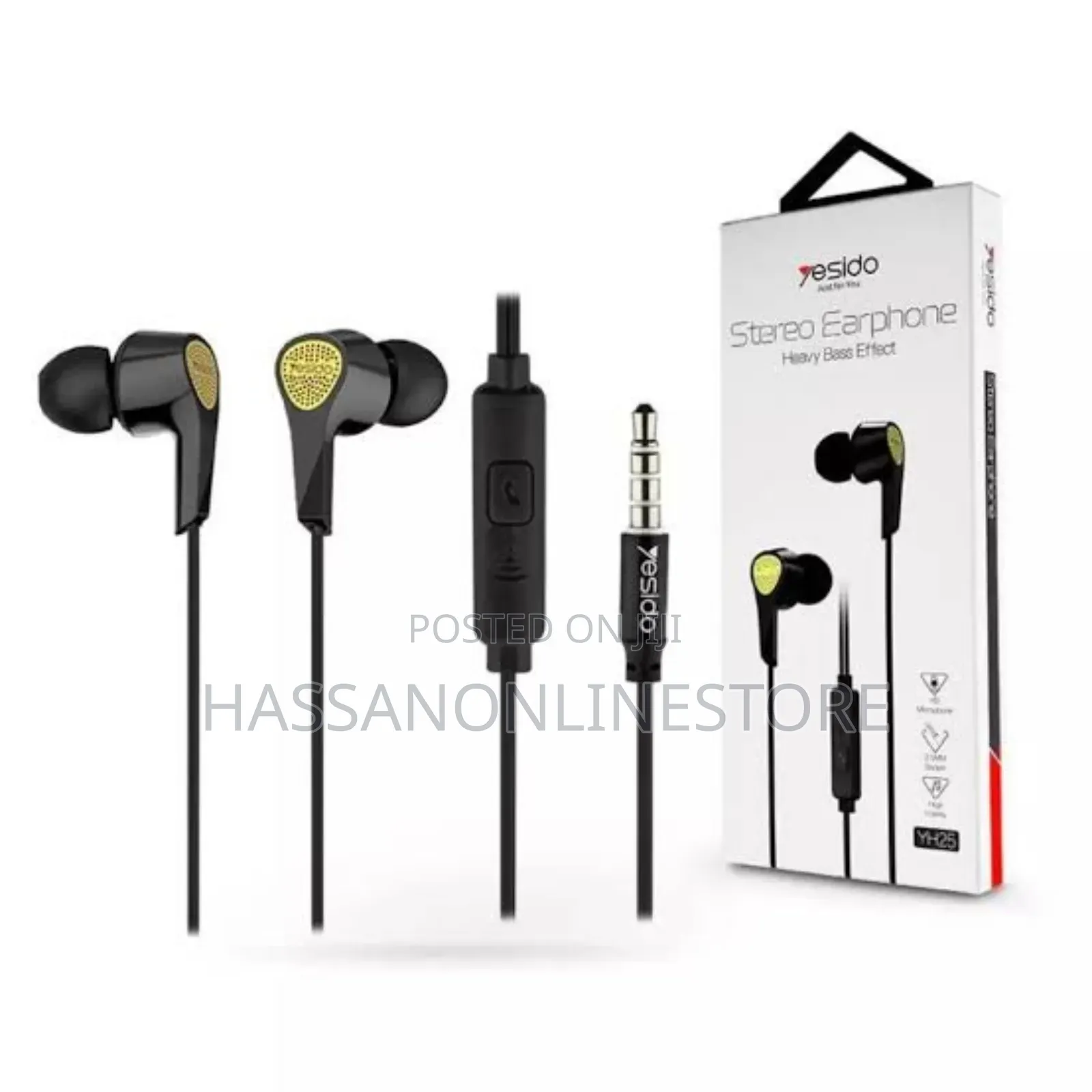 Yesido YH25 Stereo Earphone With 3.5mm Pin