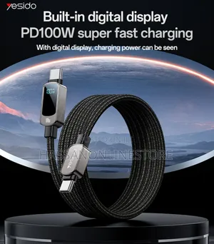 Yesido CA179 100W Type-C to Type-C Data Cable 1.2 Meter