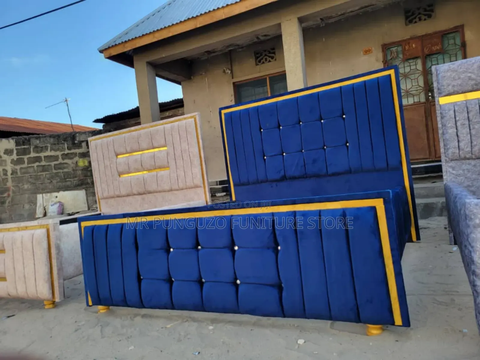 Bed Sofa Classic Sana Blue Colour