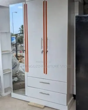 Kabati Milango Mitatu Class White Color Mixer Orange Colour