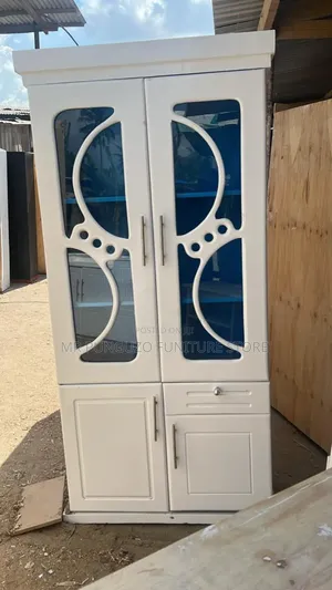 Kabati Classic Sana Ya Vyombo Milango Miwili White