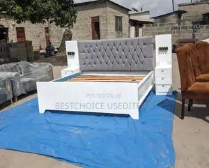 6/6 Kitanda Kipya Na Bed Side Zake Kipo Tayari Kizuri Sana