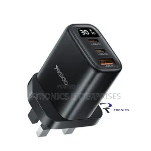 Yesido 30W Power Display Fast Charger(USB+2*Type-C Port)