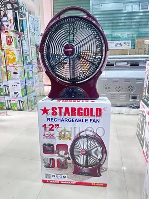 Star Gold 12" Rechargeable Fan
