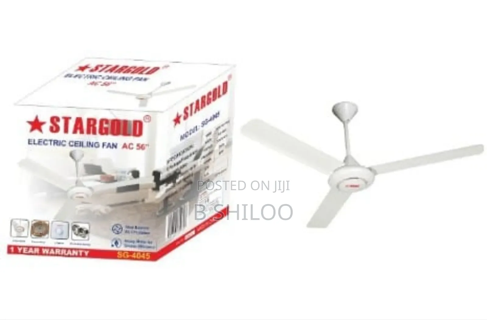 Stargold Electric Ceiling Fan 56"