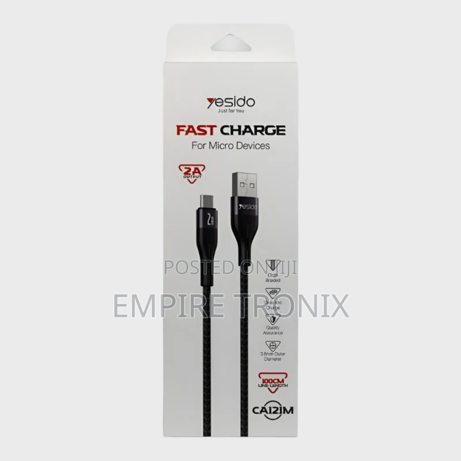 Yesido CA121M 2A USB to Micro USB Fast Charging Data Cable