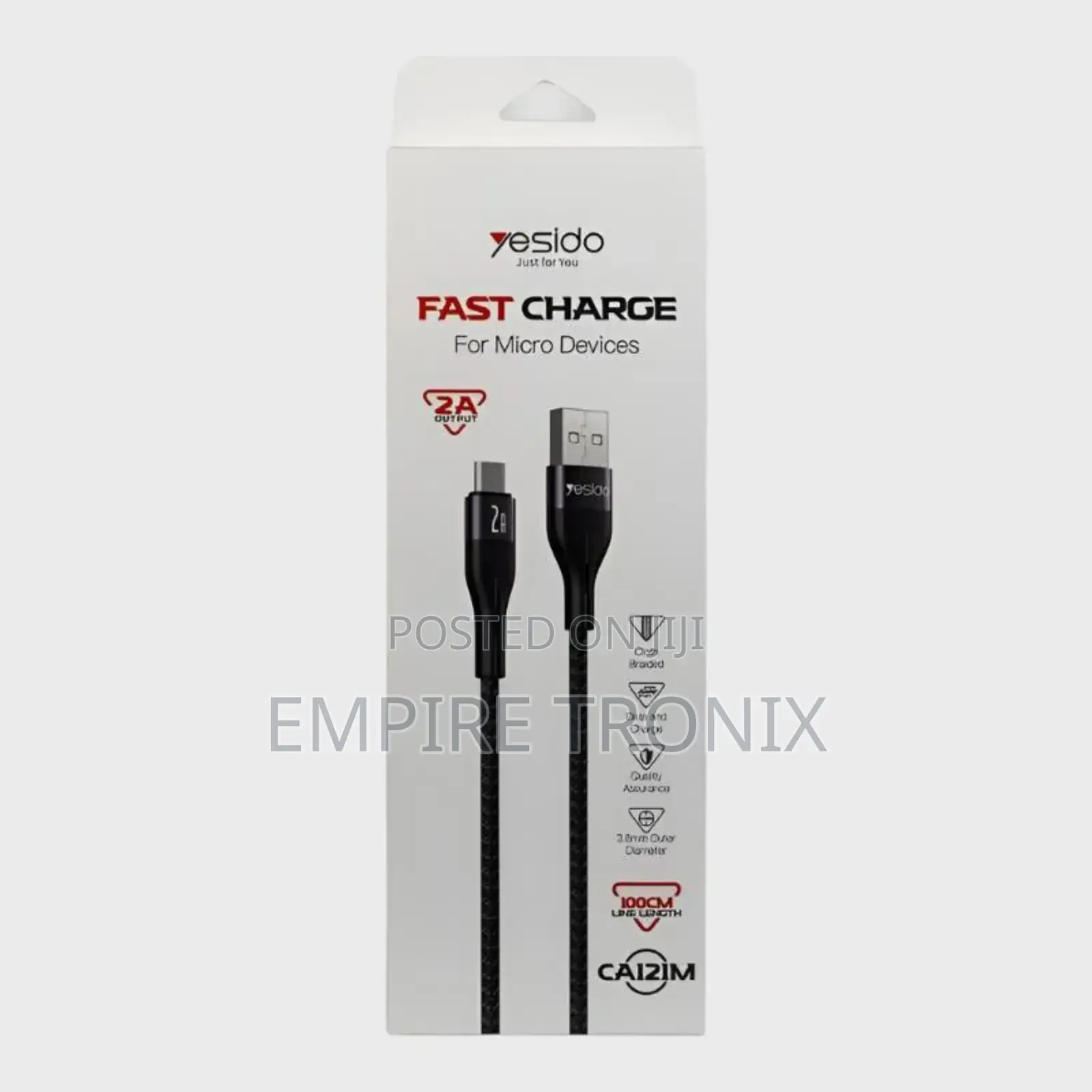Yesido CA121M 2A USB to Micro USB Fast Charging Data Cable