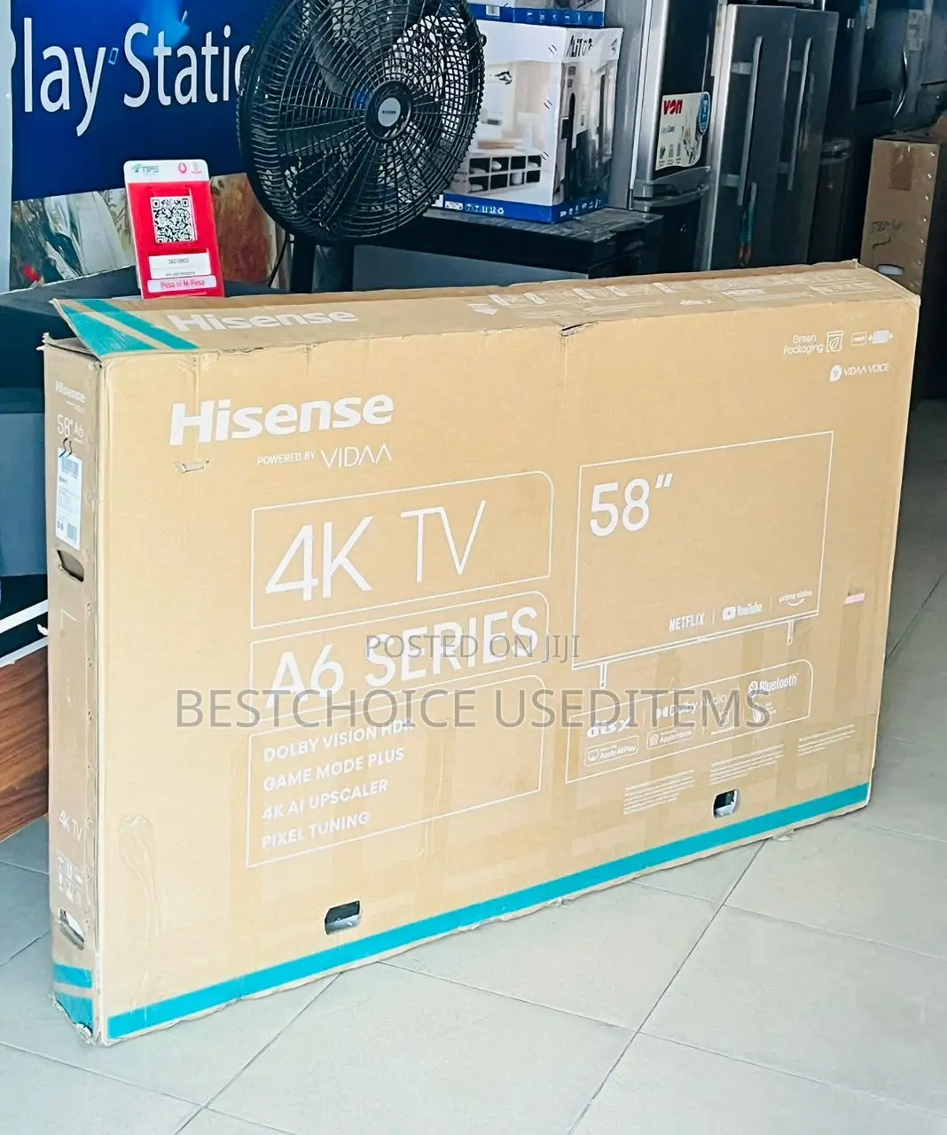 Hesense Tv Inch 58 Used Fully Box Nzurii Mno