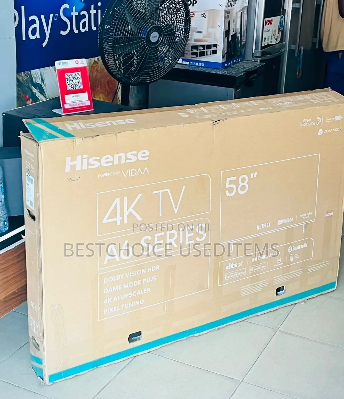Hesense Tv Inch 58 Used Fully Box Nzurii Mno