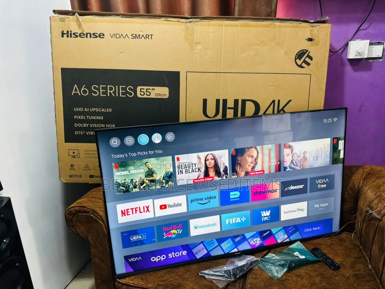 Hisense Smart TV -55inches -Netflix/Google/Youtube -Mint C