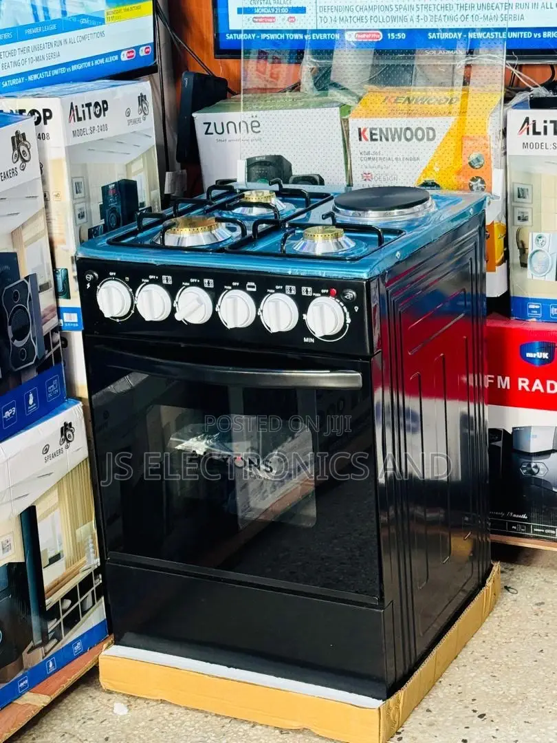 Alyons Cooker Plate Tatu Gas  1,Umeme Pia Oven Ipo Ni Imara