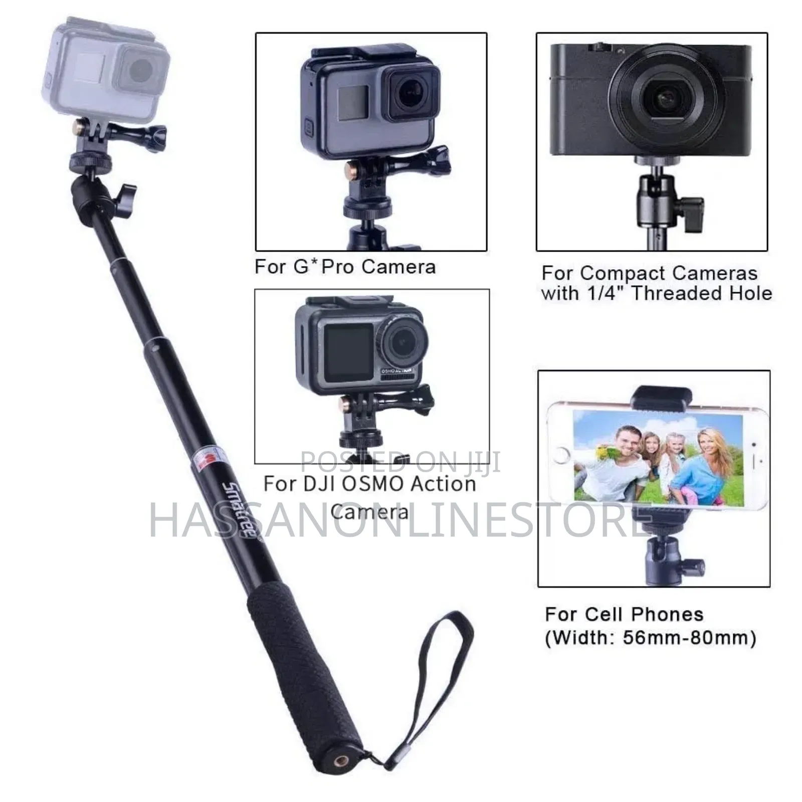 Smatree Q3 Telescoping Selfie Stick With Tripod Stand