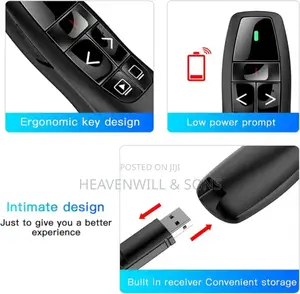 Powerpoint Presentation Remote 2.4ghz With Red Laser Pointer
