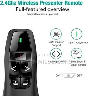 Powerpoint Presentation Remote 2.4ghz With Red Laser Pointer