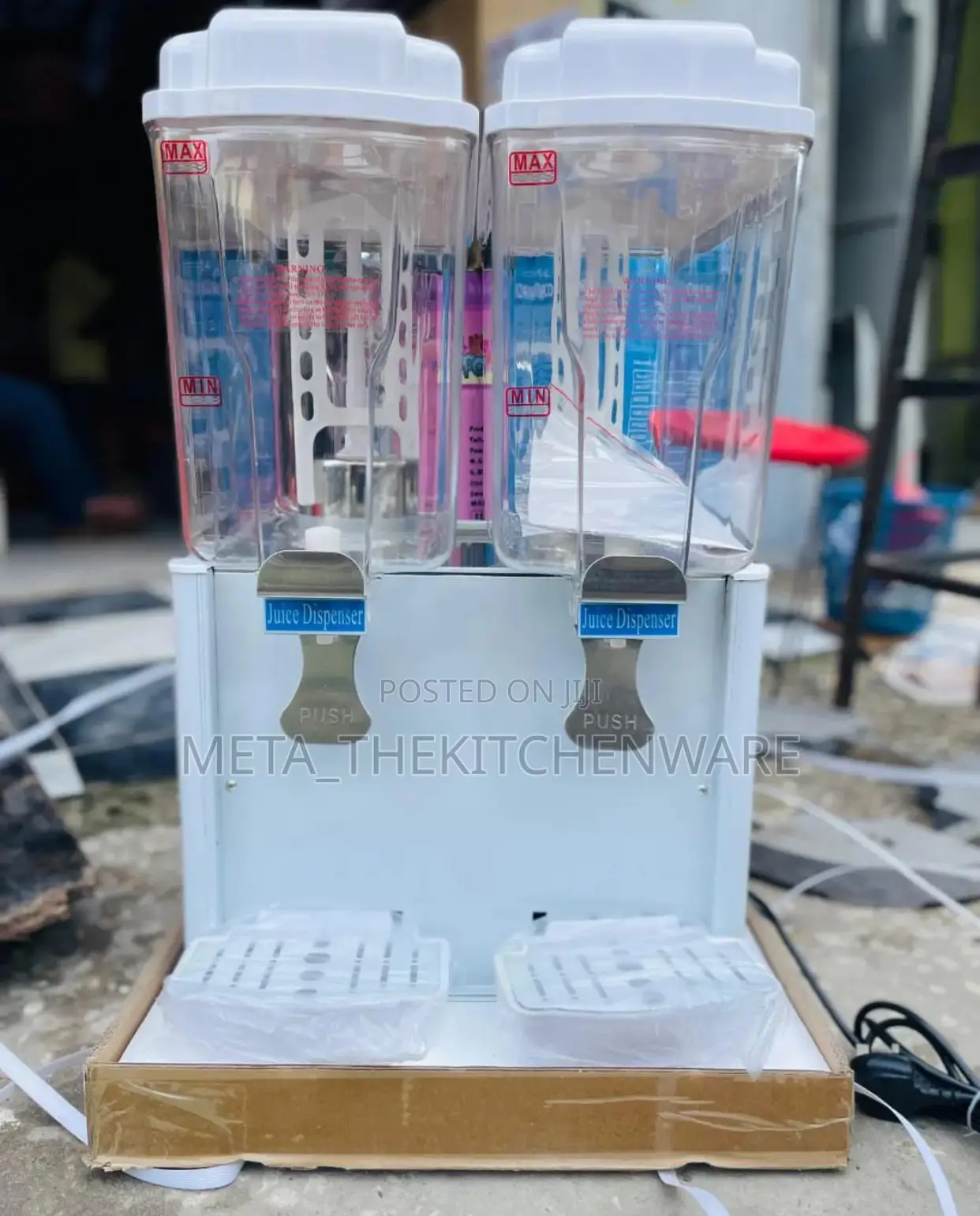 Commercial Juice Dispenser 2 Tanks 36l